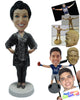 Custom Bobblehead Charming Woman In Stylish Dress With Hands On Her Waist - Leisure & Casual Casual Females Personalized Bobblehead & Cake Topper
