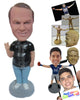 Custom Bobblehead Gentleman With Trendy Outfit - Leisure & Casual Casual Males Personalized Bobblehead & Cake Topper