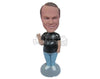 Custom Bobblehead Gentleman With Trendy Outfit - Leisure & Casual Casual Males Personalized Bobblehead & Cake Topper