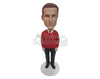 Custom Bobblehead Dapper Male In Bright Formal Attire - Leisure & Casual Casual Males Personalized Bobblehead & Cake Topper