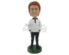 Custom Bobblehead Neat Male In Polo Shirt - Leisure & Casual Casual Males Personalized Bobblehead & Cake Topper