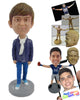 Custom Bobblehead Trendy Boy Dazzling With Stylish Scarf Around His Neck - Leisure & Casual Casual Males Personalized Bobblehead & Cake Topper