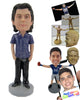 Custom Bobblehead Neat Dude With Straight Posture - Leisure & Casual Casual Males Personalized Bobblehead & Cake Topper