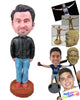 Custom Bobblehead Smart Gentleman Standing Upright - Leisure & Casual Casual Males Personalized Bobblehead & Cake Topper