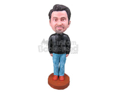 Custom Bobblehead Smart Gentleman Standing Upright - Leisure & Casual Casual Males Personalized Bobblehead & Cake Topper