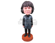 Custom Bobblehead Gorgeous Woman In Stylish Dress - Leisure & Casual Casual Females Personalized Bobblehead & Cake Topper