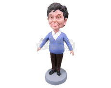 Custom Bobblehead Woman In Comfortable Clothes - Leisure & Casual Casual Females Personalized Bobblehead & Cake Topper