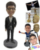 Custom Bobblehead Smiling Gentleman Dazzling In A Cool Suit - Leisure & Casual Casual Males Personalized Bobblehead & Cake Topper