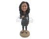 Custom Bobblehead Cute Girl In Trendy Designer Clothes - Leisure & Casual Casual Females Personalized Bobblehead & Cake Topper