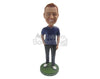 Custom Bobblehead Dashing Handsome In Stylish Dress With Hand In Pocket - Leisure & Casual Casual Males Personalized Bobblehead & Cake Topper