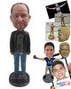 Custom Bobblehead Serious Handsome Man In Upright Position - Leisure & Casual Casual Males Personalized Bobblehead & Cake Topper