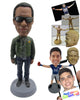Custom Bobblehead Super Cool Dude With A Stylish Jacket - Leisure & Casual Casual Males Personalized Bobblehead & Cake Topper
