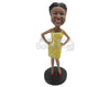 Custom Bobblehead Beautiful Lady In Stylish Designer Outfit - Leisure & Casual Casual Females Personalized Bobblehead & Cake Topper
