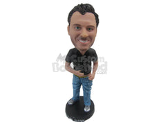 Custom Bobblehead Neat Dude In Daily Outfit - Leisure & Casual Casual Males Personalized Bobblehead & Cake Topper