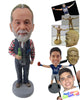 Custom Bobblehead Gentleman In Classic Formal Outfit With A Beer In Hand - Leisure & Casual Casual Males Personalized Bobblehead & Cake Topper