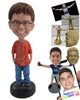 Custom Bobblehead Smart Stylish Boy In Trendy Outfit - Leisure & Casual Casual Males Personalized Bobblehead & Cake Topper