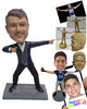 Custom Bobblehead Handsome Dude Rocking In Suit - Leisure & Casual Casual Males Personalized Bobblehead & Cake Topper