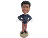 Custom Bobblehead Good Looking Male Smiling With Confidence - Leisure & Casual Casual Males Personalized Bobblehead & Cake Topper
