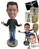 Custom Bobblehead Confident Happy Male With Arms Wide Open - Leisure & Casual Casual Males Personalized Bobblehead & Cake Topper
