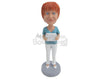 Custom Bobblehead Lovely Lady In A Beautiful Top - Leisure & Casual Casual Females Personalized Bobblehead & Cake Topper
