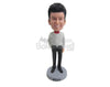 Custom Bobblehead Smart Boy Wearing Formal Long-Sleeved Shirt And Front-Flat Pants - Leisure & Casual Casual Males Personalized Bobblehead & Cake Topper