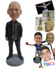 Custom Bobblehead Smart Man Wearing A Jacket, Formal Pants And Shoes - Leisure & Casual Casual Males Personalized Bobblehead & Cake Topper
