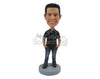Custom Bobblehead Handsome Hunk In All Swag With Hands In Pocket And A Wrist Watch - Leisure & Casual Casual Males Personalized Bobblehead & Cake Topper