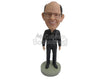 Custom Bobblehead Handsome Dude Looks Happy Wearing Long-Sleeved Shirt And Casual Pant With Shoes - Leisure & Casual Casual Males Personalized Bobblehead & Cake Topper
