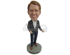 Custom Bobblehead Trendy Man Wearing A Suit And Formal Pants And Shoes - Leisure & Casual Casual Males Personalized Bobblehead & Cake Topper