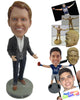 Custom Bobblehead Trendy Man Wearing A Suit And Formal Pants And Shoes - Leisure & Casual Casual Males Personalized Bobblehead & Cake Topper