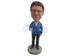 Custom Bobblehead Cool Pal Wearing A Hoodie With Casual Pant And Shoes - Leisure & Casual Casual Males Personalized Bobblehead & Cake Topper