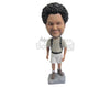 Custom Bobblehead Young Man Wearing A T-Shirt And Shorts Going Out On A Trip - Leisure & Casual Casual Males Personalized Bobblehead & Cake Topper