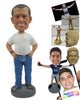 Custom Bobblehead Passionate Man With T-Shirt And Jeans Wearing Casual Shoes - Leisure & Casual Casual Males Personalized Bobblehead & Cake Topper