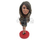 Custom Bobblehead Beautiful Lady Wearing A Gorgeous Dress With High Heels - Leisure & Casual Casual Females Personalized Bobblehead & Cake Topper