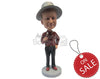 Custom Bobblehead Pal Wearing A Long-Sleeved Shirt With Formal Pants And Shoes - Leisure & Casual Casual Males Personalized Bobblehead & Cake Topper