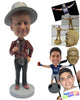Custom Bobblehead Pal Wearing A Long-Sleeved Shirt With Formal Pants And Shoes - Leisure & Casual Casual Males Personalized Bobblehead & Cake Topper