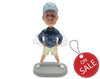 Custom Bobblehead Sports Coach Ready For The Practice Wearing Sport Jacket And Shorts - Leisure & Casual Casual Males Personalized Bobblehead & Cake Topper