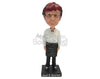 Custom Bobblehead Chef Wearing Chef Outfit, Casual Pants And Shoes - Leisure & Casual Casual Males Personalized Bobblehead & Cake Topper