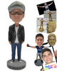 Custom Bobblehead Boy Wearing A Jacket And Jeans With Sneakers - Leisure & Casual Casual Males Personalized Bobblehead & Cake Topper