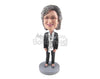 Custom Bobblehead Gorgeous Female A Jacket, Trendy Pants Pant Formal Shoes - Leisure & Casual Casual Females Personalized Bobblehead & Cake Topper