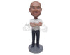 Custom Bobblehead Fashionable Pal Wearing A Shirt, Formal Pants With Casual Shoes On - Leisure & Casual Casual Males Personalized Bobblehead & Cake Topper