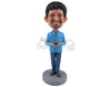 Custom Bobblehead Guy Wearing A Long-Sleeved Shirt With Formal Pants And Shoes - Leisure & Casual Casual Males Personalized Bobblehead & Cake Topper