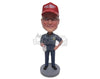 Custom Bobblehead Casual Man Wearing A T-Shirt And Jeans With Boots - Leisure & Casual Casual Males Personalized Bobblehead & Cake Topper