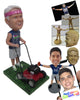 Custom Bobblehead Cool Dude Enjoying The Nature Wearing A Sleeveless T-Shirt And Short Pant With Sneaker On - Leisure & Casual Casual Males Personalized Bobblehead & Cake Topper