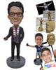 Custom Bobblehead Dude Wearing A Long-Sleeved T-Shirt And Pant With Cool Shoes - Leisure & Casual Casual Males Personalized Bobblehead & Cake Topper