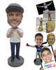 Custom Bobblehead Pal Being Naughty Wearing A T-Shirt And Jeans With Boots On - Leisure & Casual Casual Males Personalized Bobblehead & Cake Topper