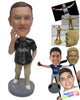 Custom Bobblehead Fashionable Man Wearing A T-Shirt, Pants And Cool Expensive Sneakers - Leisure & Casual Casual Males Personalized Bobblehead & Cake Topper