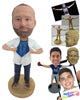 Custom Bobblehead Strong Man Trying To Tear Off His Shirt To Show Off His Super Hero Costume - Leisure & Casual Casual Males Personalized Bobblehead & Cake Topper
