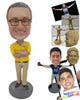 Custom Bobblehead Handsome Fella Wearing A Trendy Shirt, Pants With Formal Shoes - Leisure & Casual Casual Males Personalized Bobblehead & Cake Topper