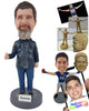 Custom Bobblehead Man Wearing Sweater And Shorts With Shoes Giving A Thumbs Up - Leisure & Casual Casual Males Personalized Bobblehead & Cake Topper